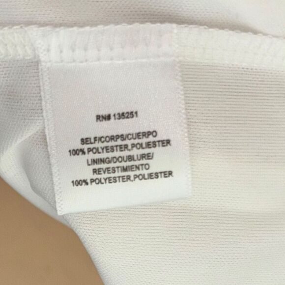 FRAICHE By J Swiss Dot Faux Wrap Minidress In White Size Large NEW - Picture 14 of 15